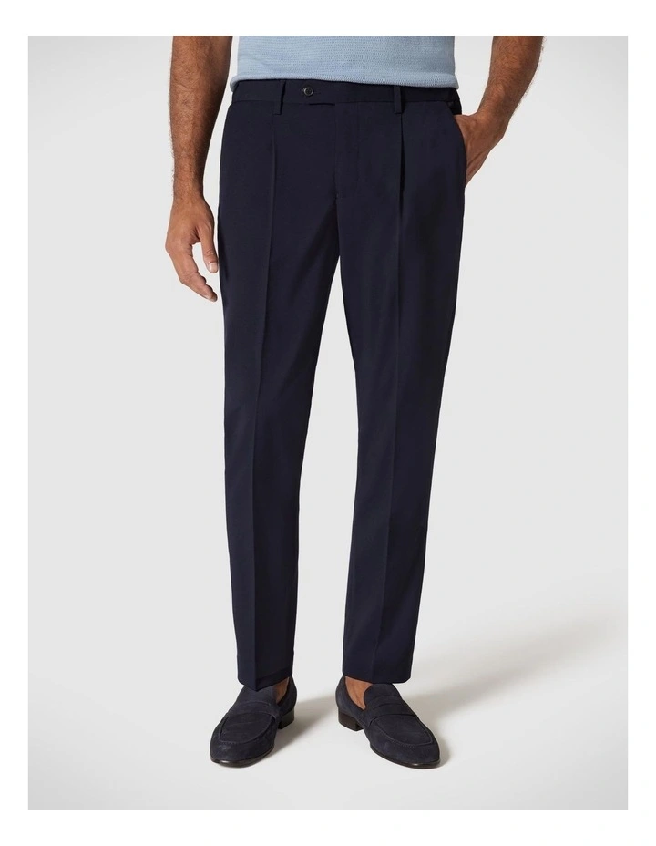 Slim Stretch Wool Blend Tailored Pant in Navy image 1