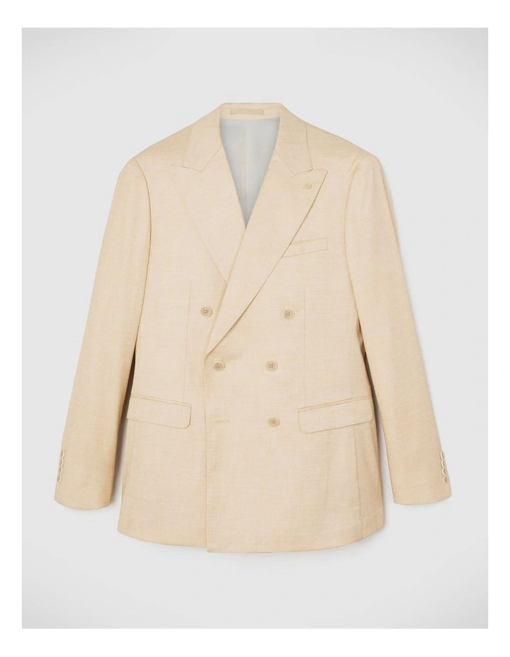 Slim Stretch Double Breasted Tailored Jacket in Lemon image 2