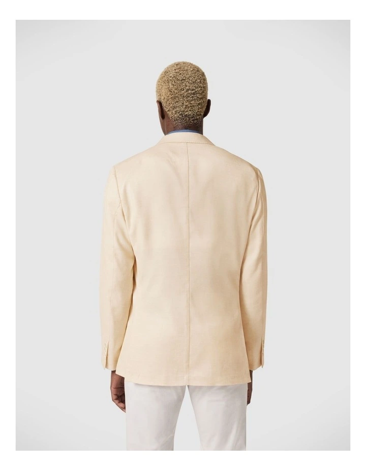 Slim Stretch Double Breasted Tailored Jacket in Lemon image 5