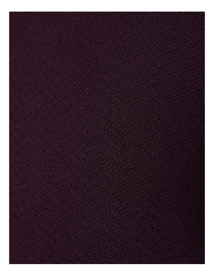 Textured Zip-up Polo in Aubergine image 7