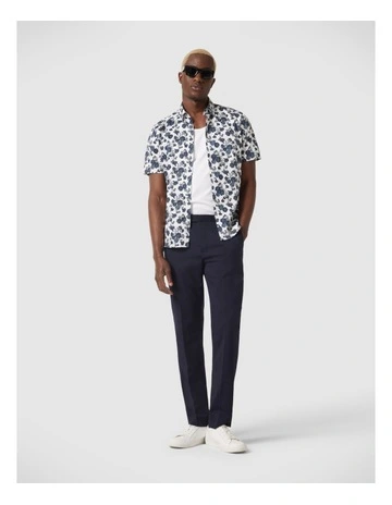 Floral Button-up Shirt in Blue