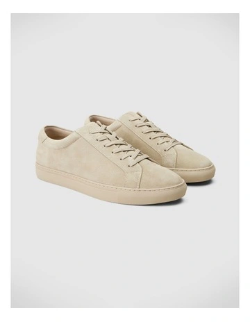 Classic White Leather Sneaker in Neutral