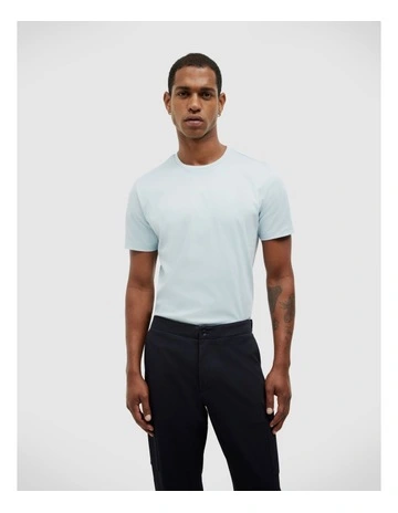 Slim Travel Tee in Light Blue