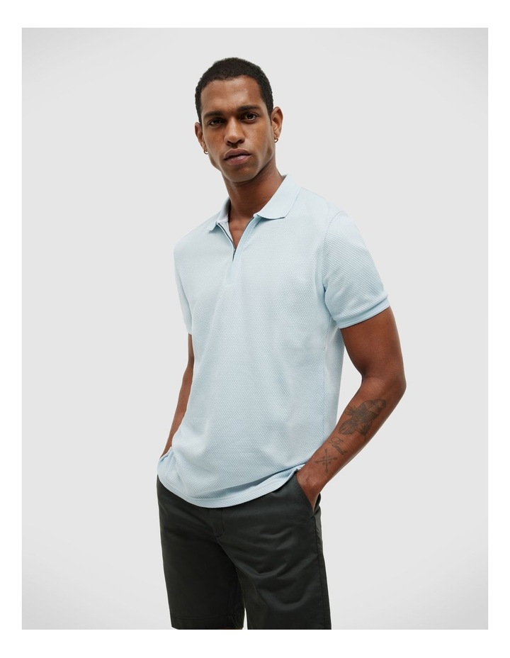 Travel Short Sleeve Polo in Light Blue image 1