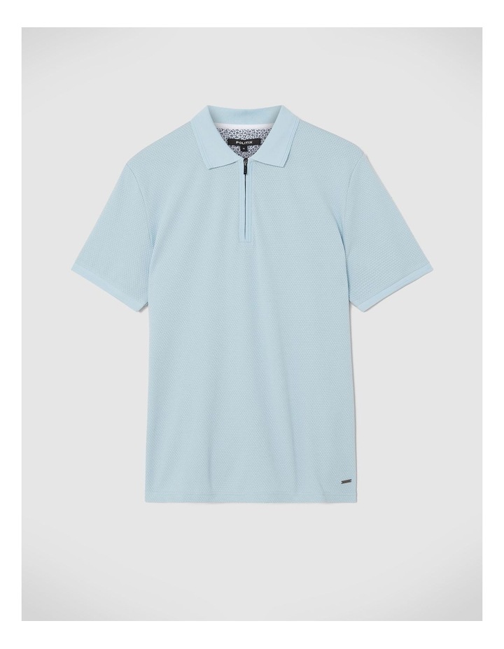 Travel Short Sleeve Polo in Light Blue image 2