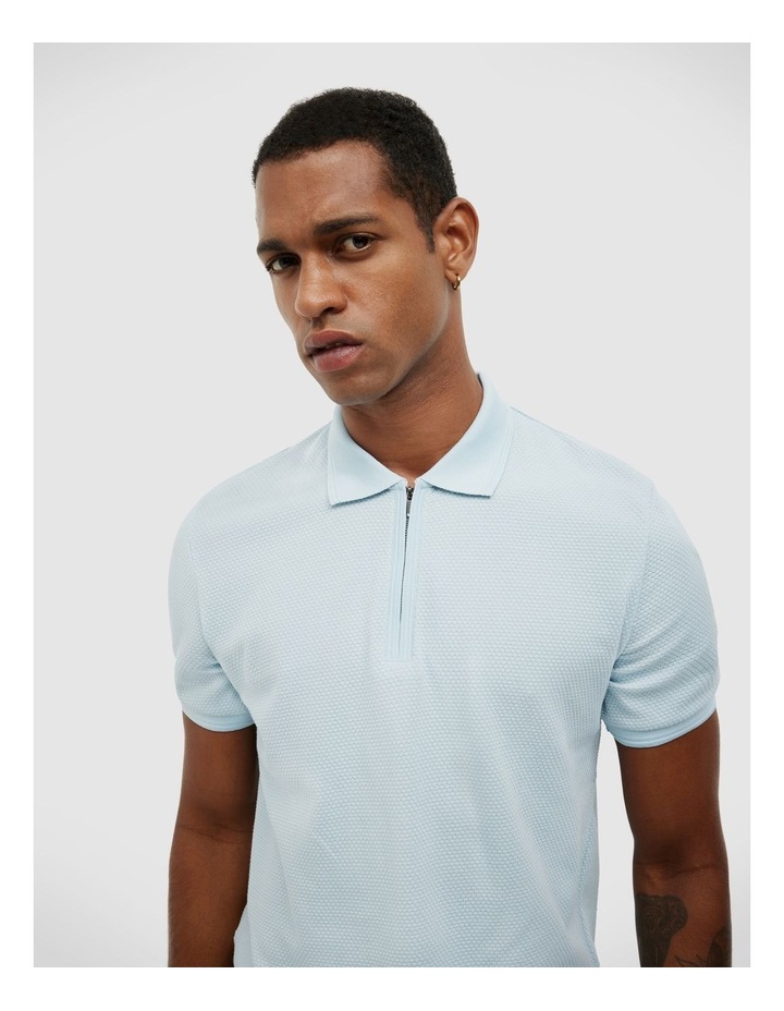 Travel Short Sleeve Polo in Light Blue image 5