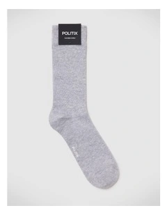Australian Cotton Blended Sock in Grey Marle