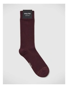 Australian Cotton Blended Sock in Burgundy