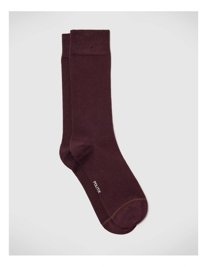 Australian Cotton Blended Sock in Burgundy image 2