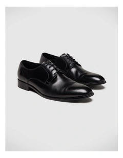 Lace Up Derby Shoes in Black