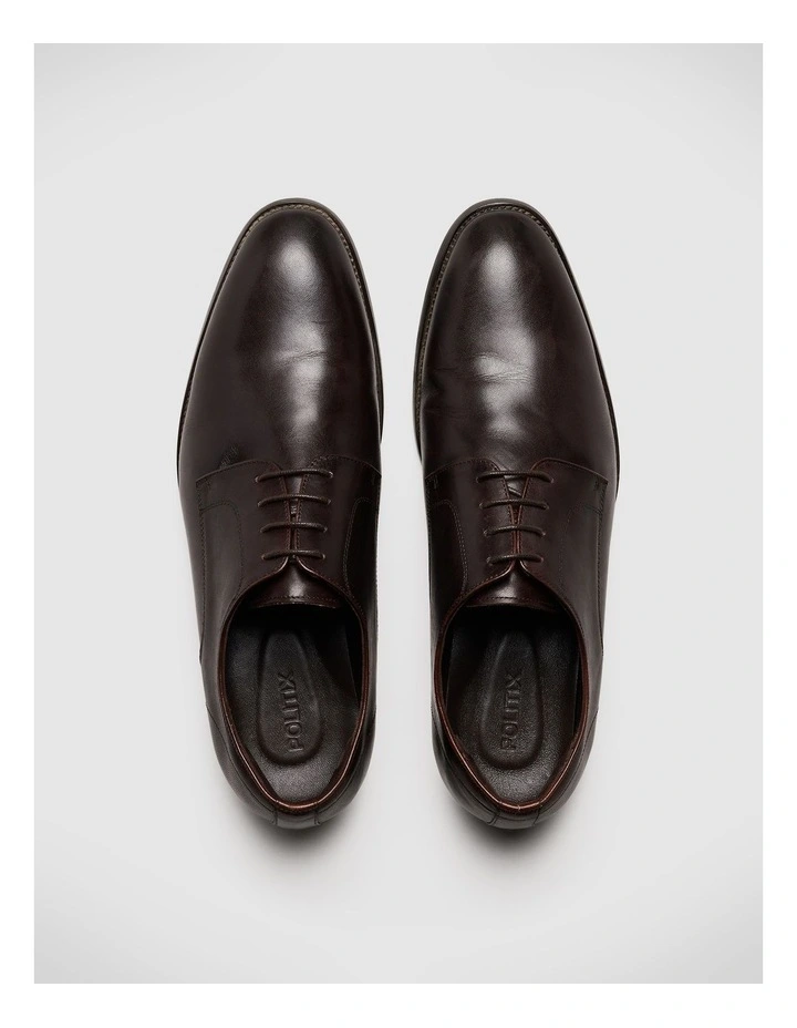 Lace Up Derby Shoes in Brown image 3