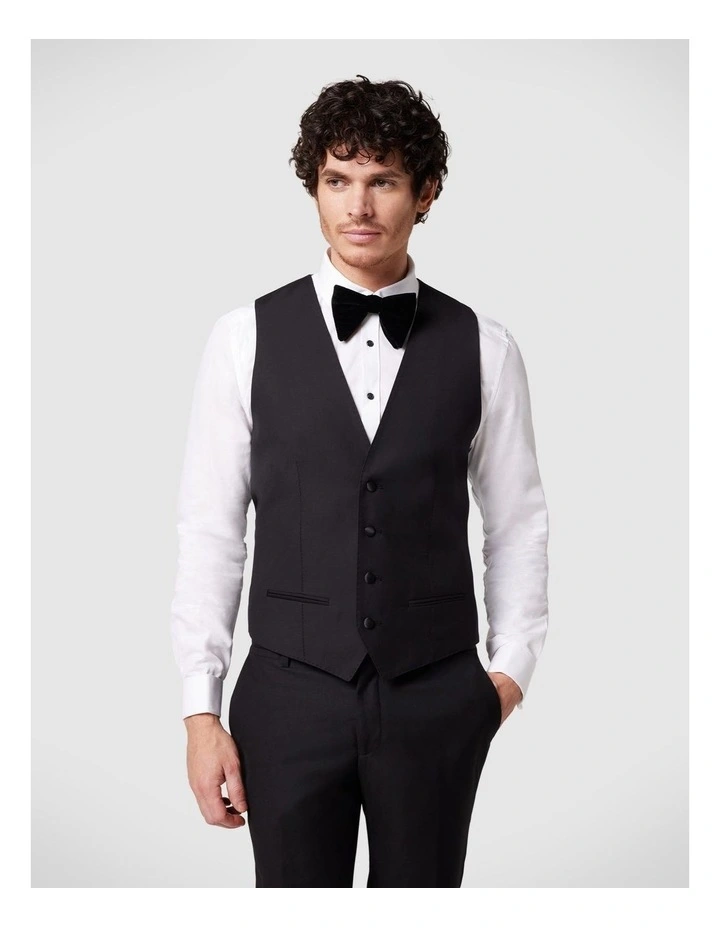 Charlton Black Tie Chintz Vest in Black Chintz image 1