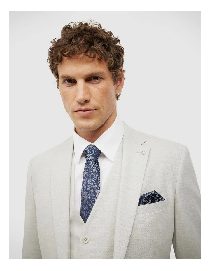 Textured Tailored Jacket in Light Grey image 1