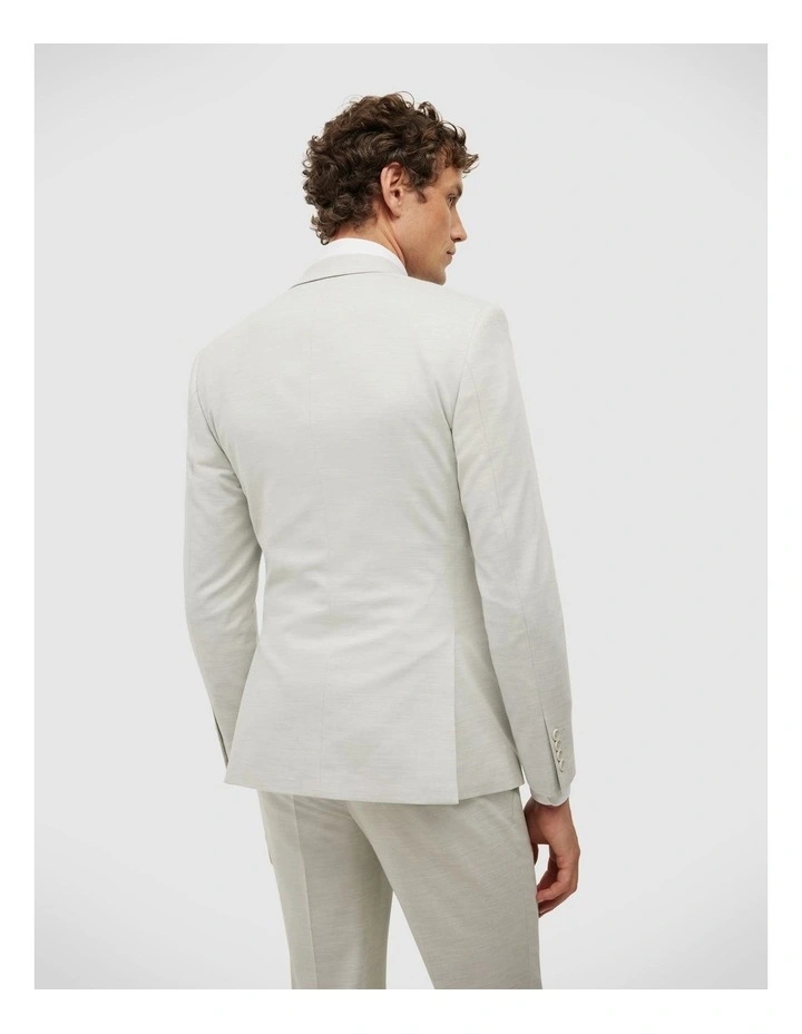 Textured Tailored Jacket in Light Grey image 5