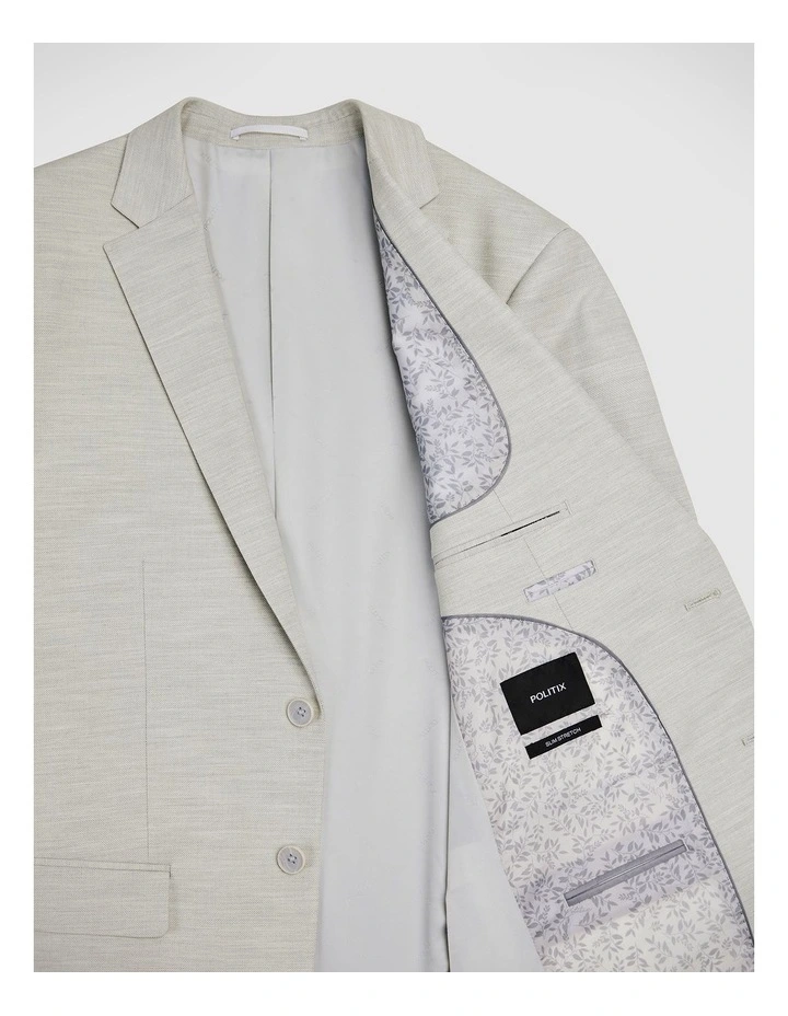 Textured Tailored Jacket in Light Grey image 7