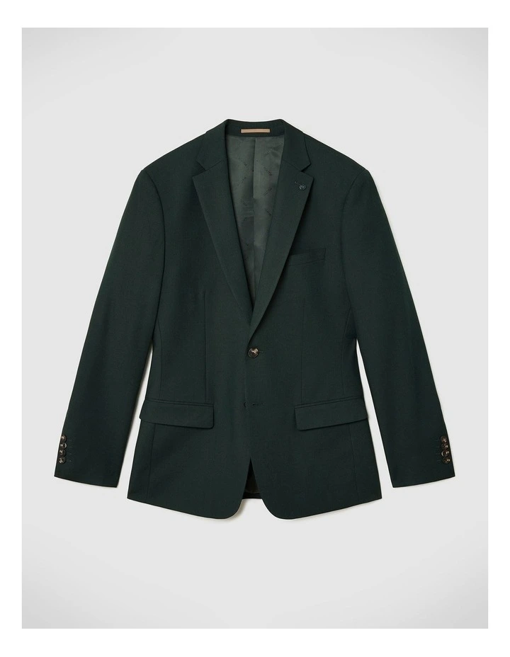 Textured Tailored Jacket in Dark Khaki image 2