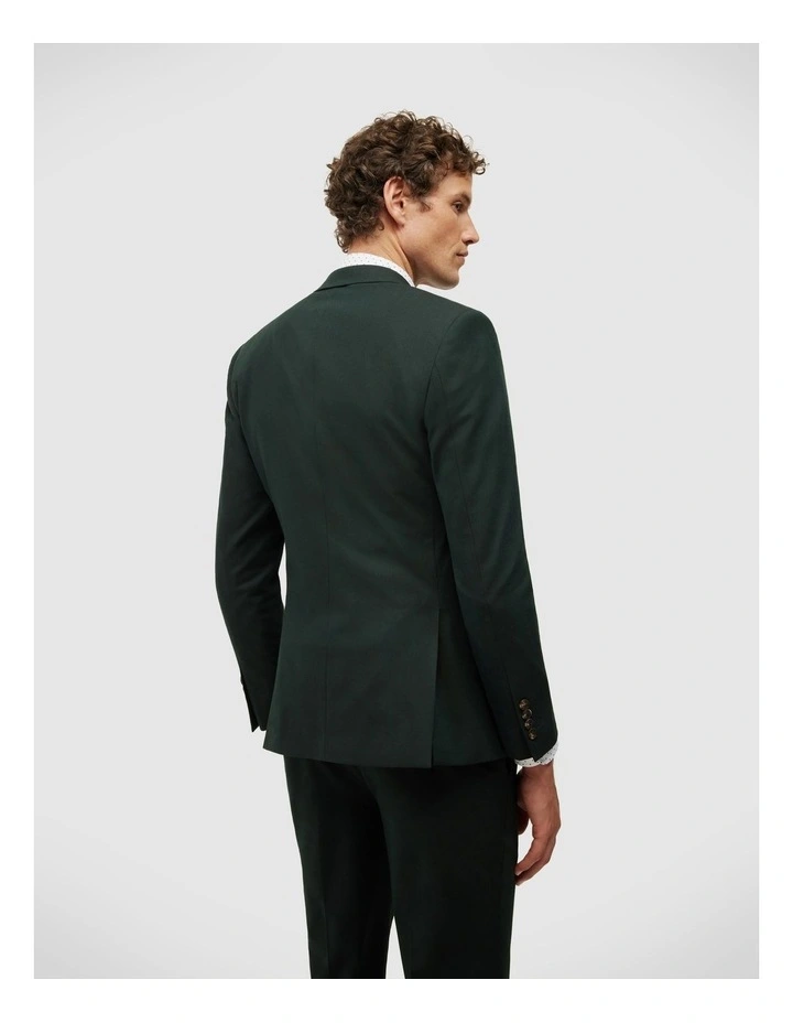Textured Tailored Jacket in Dark Khaki image 5