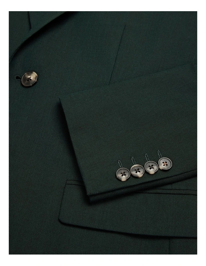 Textured Tailored Jacket in Dark Khaki image 6