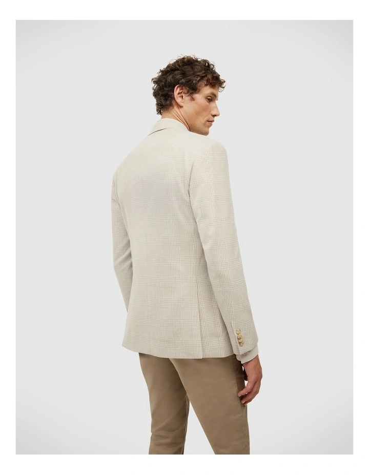 Cooper Prince Of Wales Check Blazer in Natural Check image 5
