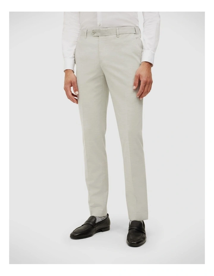 Textured Tailored Pant in Light Grey image 3