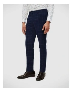 Sebastian Windowpane Check Tailored Pant in Navy Windowpane