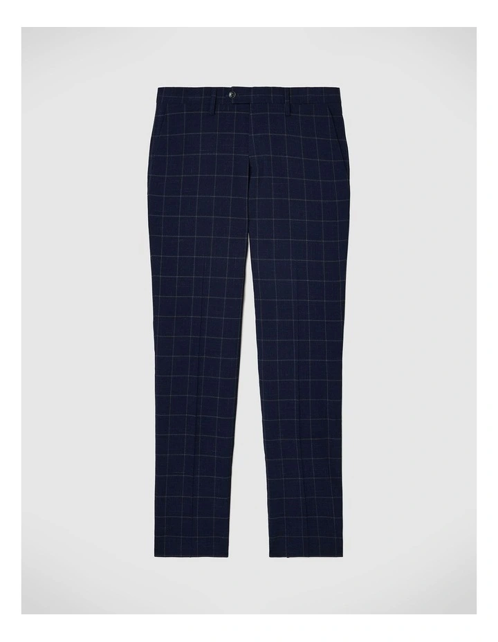 Sebastian Windowpane Check Tailored Pant in Navy Windowpane image 2