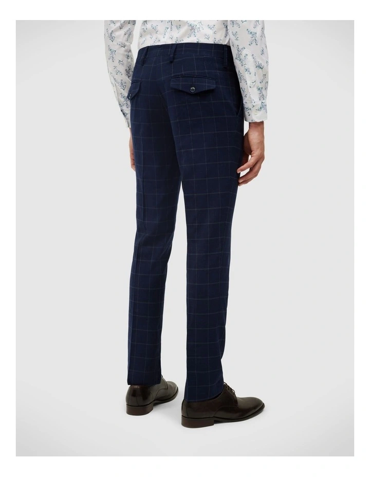 Sebastian Windowpane Check Tailored Pant in Navy Windowpane image 5