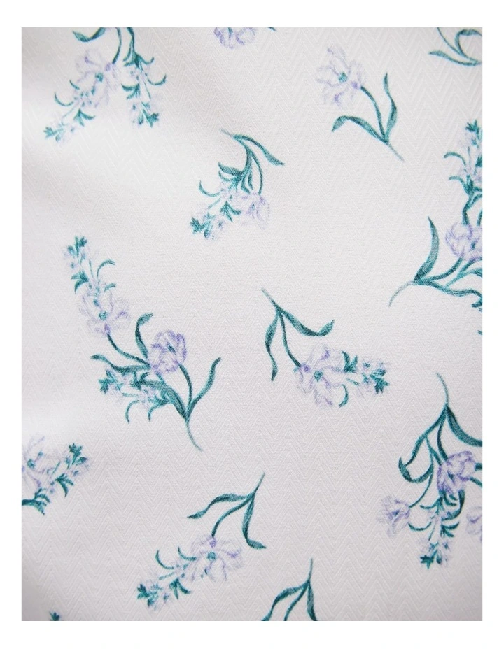 Javier Bouquet Floral Long Sleeve Printed Shirt in White image 6