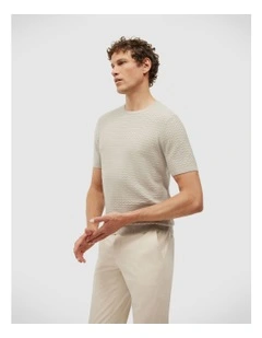 Frank Textured Short Sleeve Knit in Bone