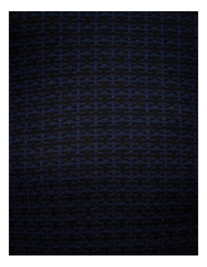 Orlando Two-tone Short Sleeve Polo Knit in Navy image 7