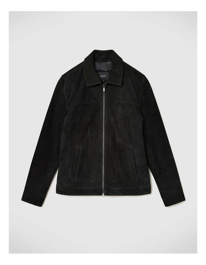 Owen Premium Suede Leather Jacket in Black image 2