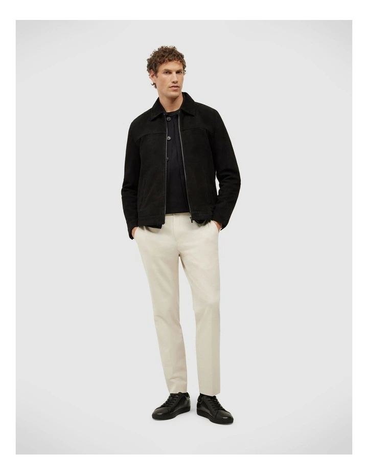 Owen Premium Suede Leather Jacket in Black image 3