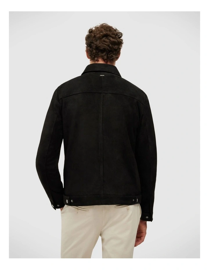 Owen Premium Suede Leather Jacket in Black image 5