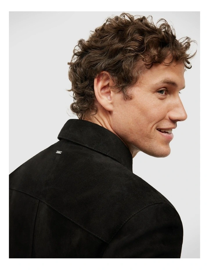 Owen Premium Suede Leather Jacket in Black image 6