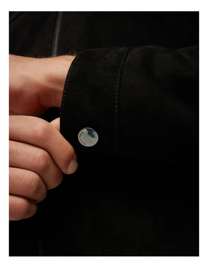 Owen Premium Suede Leather Jacket in Black image 7