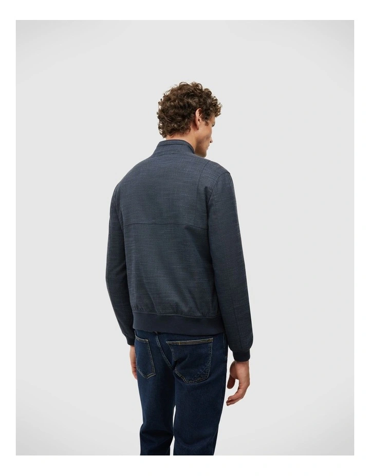 Two-tone Twill Bomber in Navy image 5