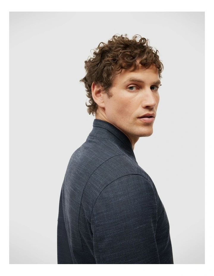 Two-tone Twill Bomber in Navy image 6