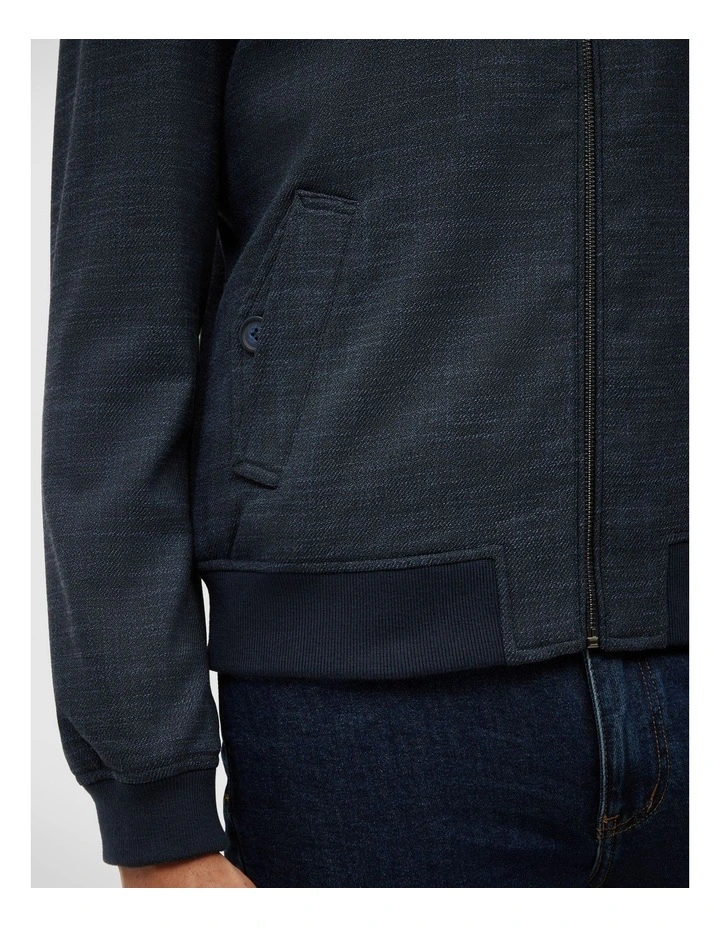 Two-tone Twill Bomber in Navy image 7