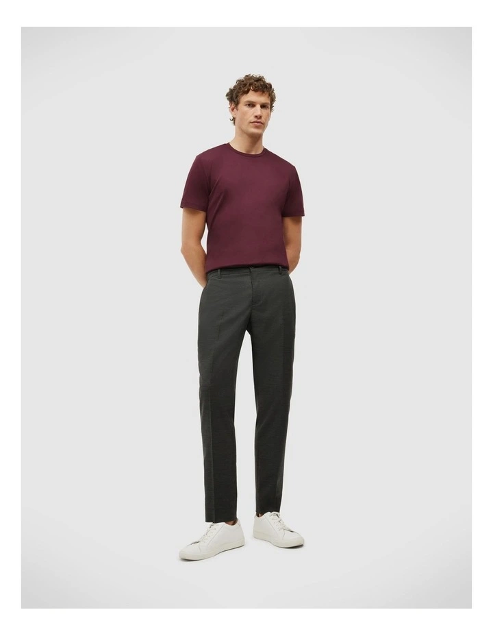 Slim Travel Tee in Burgundy image 4