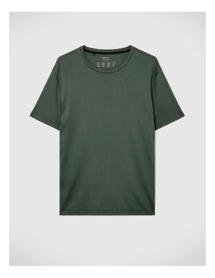 Slim Travel Tee in Forest image 2