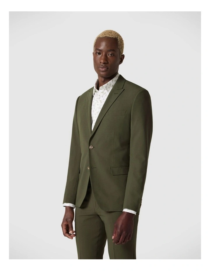 Tailored Jacket in Khaki image 3