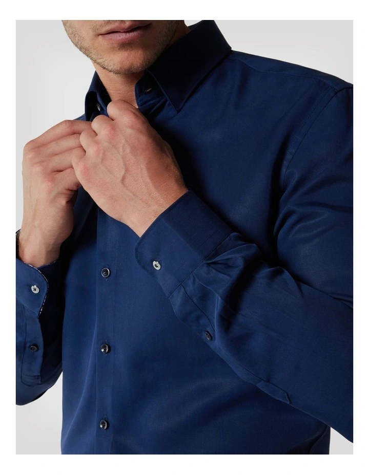 Spanish Tencel Long Sleeve Shirt in Blue image 5