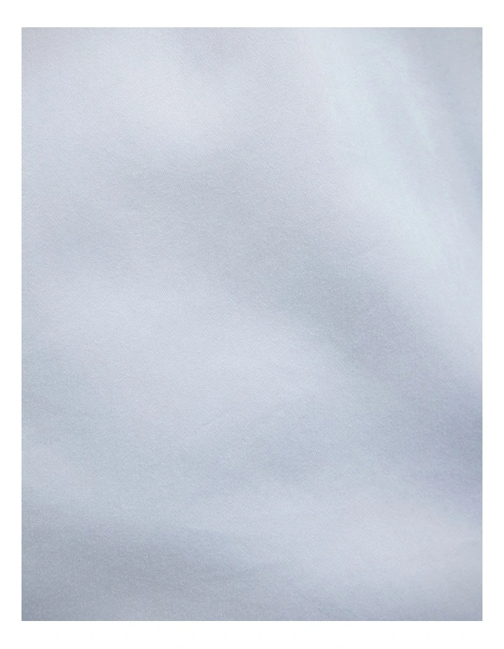 Long Sleeve Regular Stretch Shirt in Mid Blue image 7