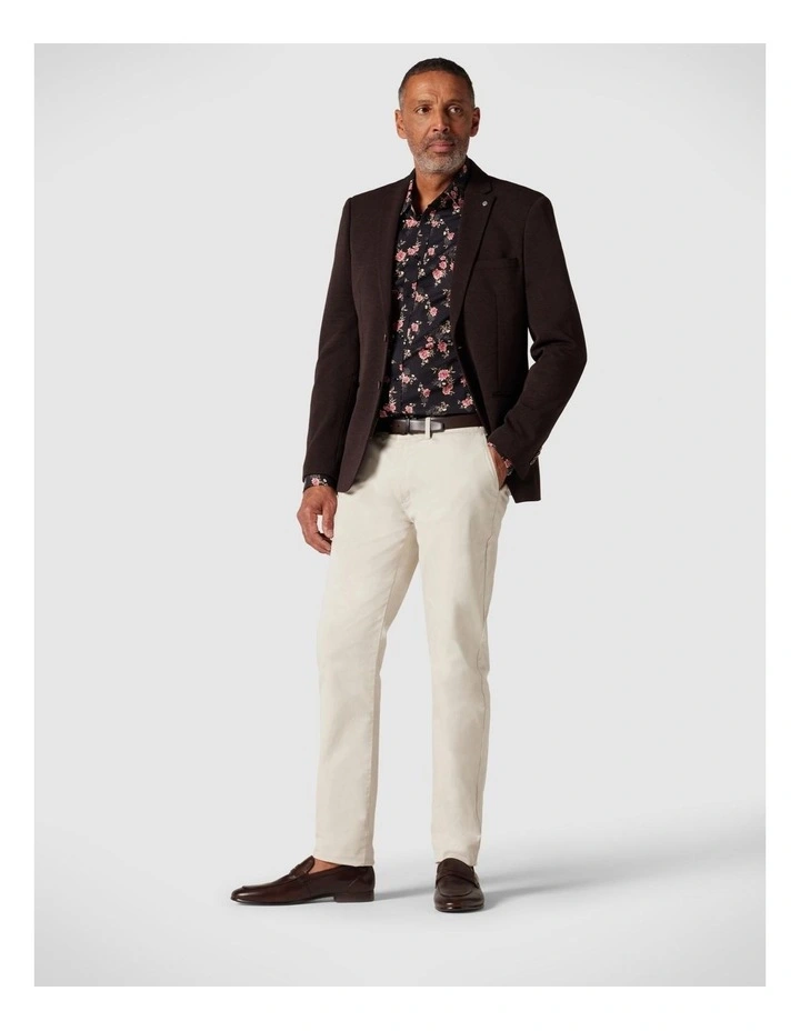 Slim Long Sleeve Floral Shirt in Black/Pink image 3