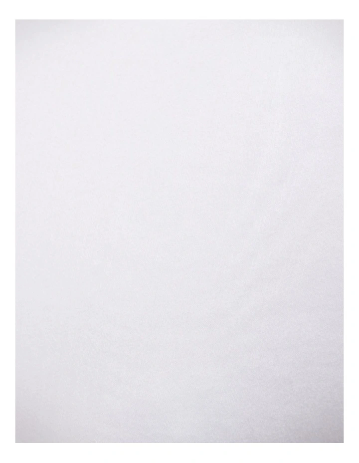 Regular Sateen Long Sleeve Shirt in White image 7