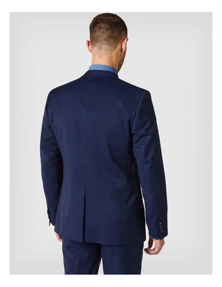 Regular Stretch Marle Tailored Jacket in Dark Blue image 5