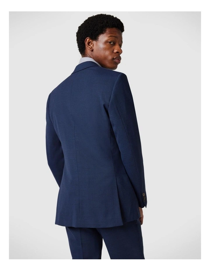 Regular Stretch Wool Blend Tailored Jacket in Navy image 4
