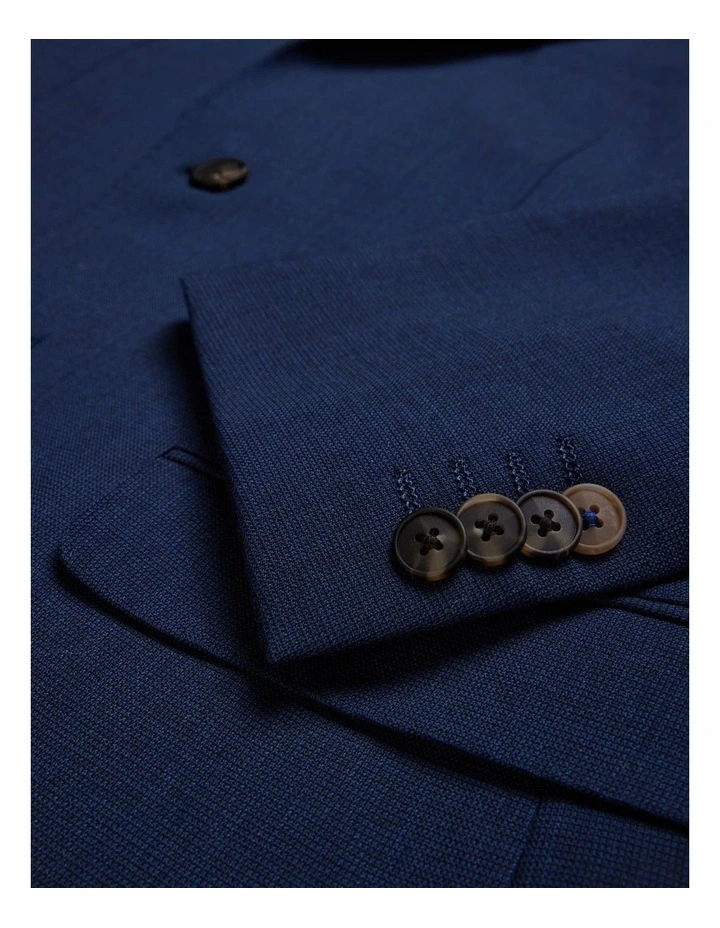 Regular Stretch Wool Blend Tailored Jacket in Navy image 5