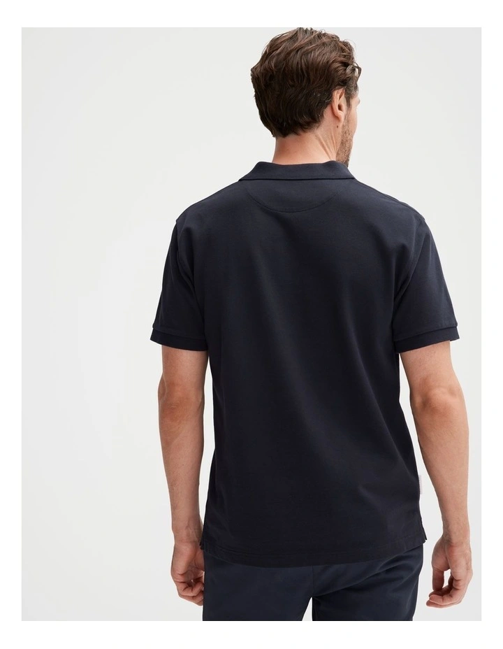 Classic Pique Polo in Navy image 4
