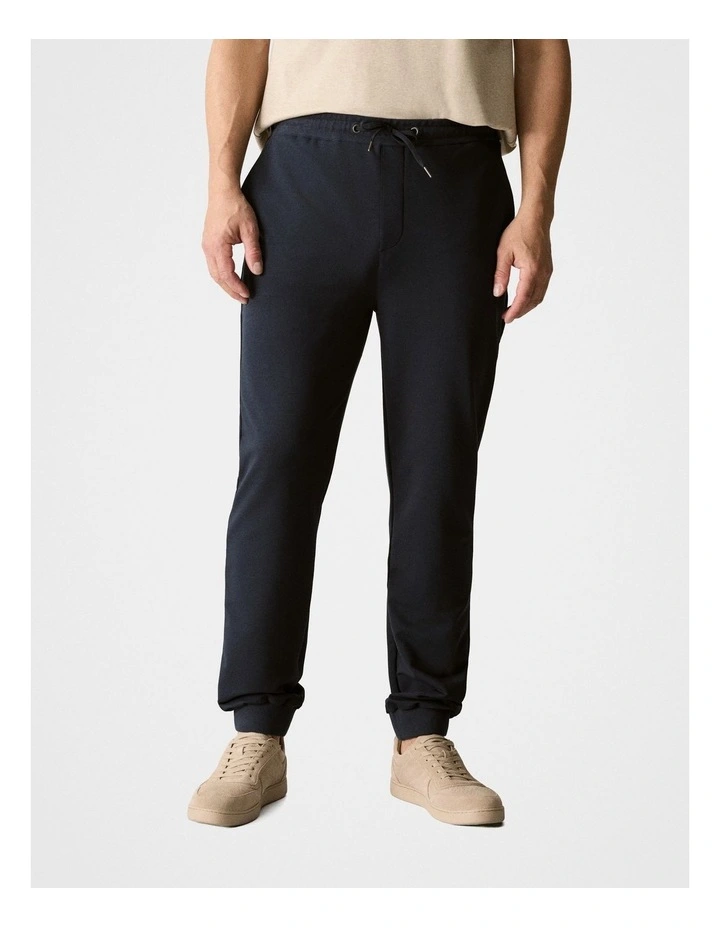 Cotton Blend Travel Jogger in Navy image 2